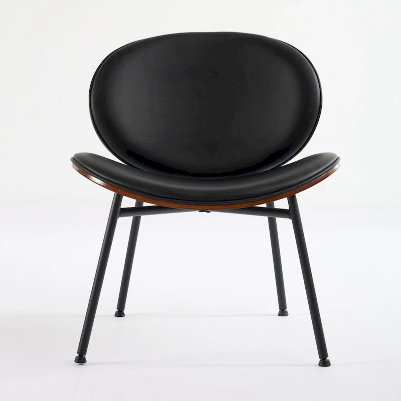 Fauteuil d'appoint en cuir PU vert / orange / noir / rouge haricot, siège unique