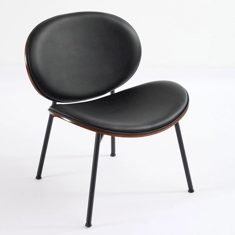 Fauteuil d'appoint en cuir PU vert / orange / noir / rouge haricot, siège unique