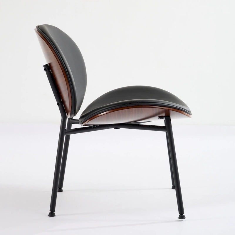 Fauteuil d'appoint en cuir PU vert / orange / noir / rouge haricot, siège unique