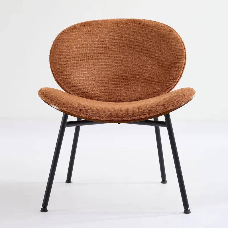 Fauteuil d'appoint en cuir PU vert / orange / noir / rouge haricot, siège unique