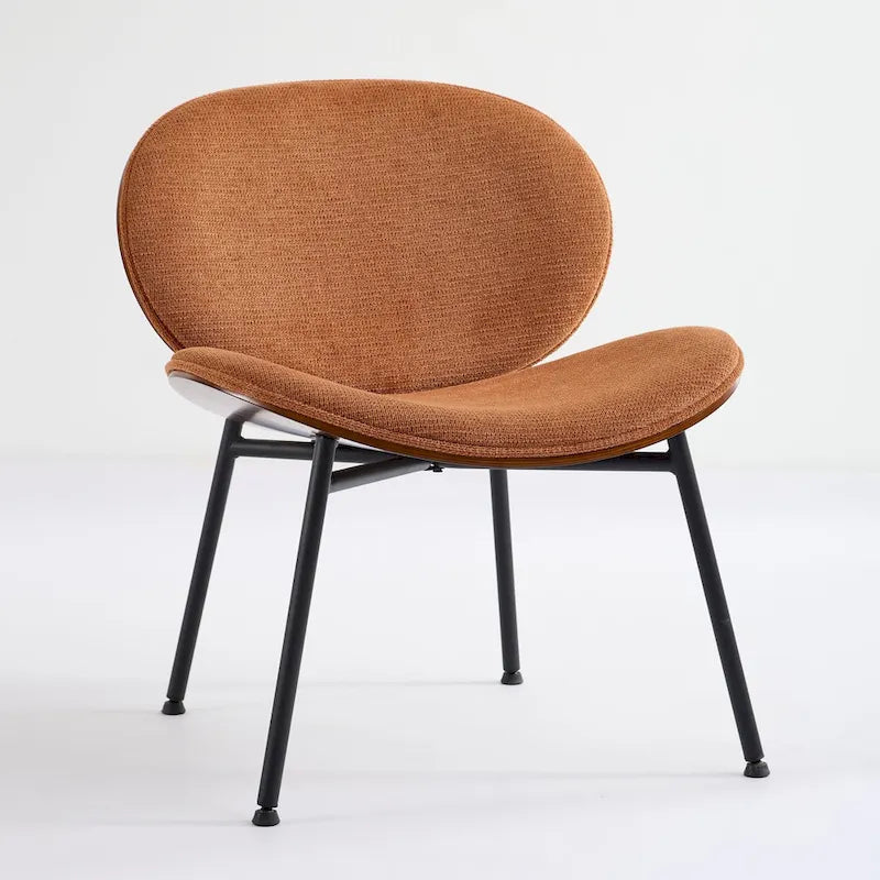 Fauteuil d'appoint en cuir PU vert / orange / noir / rouge haricot, siège unique