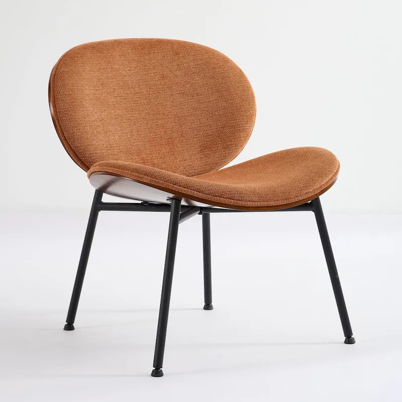 Fauteuil d'appoint en cuir PU vert / orange / noir / rouge haricot, siège unique
