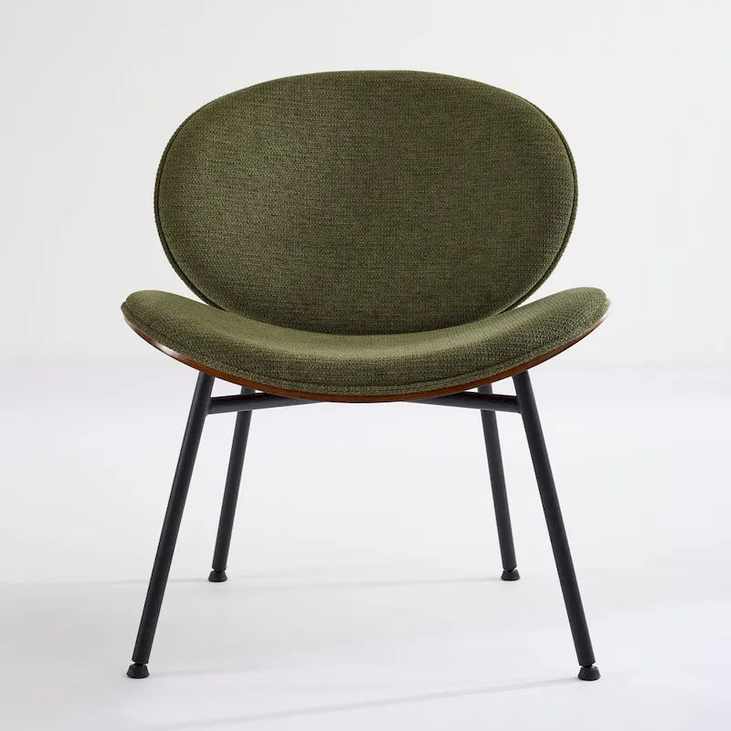 Fauteuil d'appoint en cuir PU vert / orange / noir / rouge haricot, siège unique