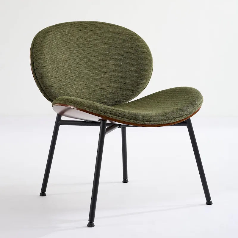 Fauteuil d'appoint en cuir PU vert / orange / noir / rouge haricot, siège unique
