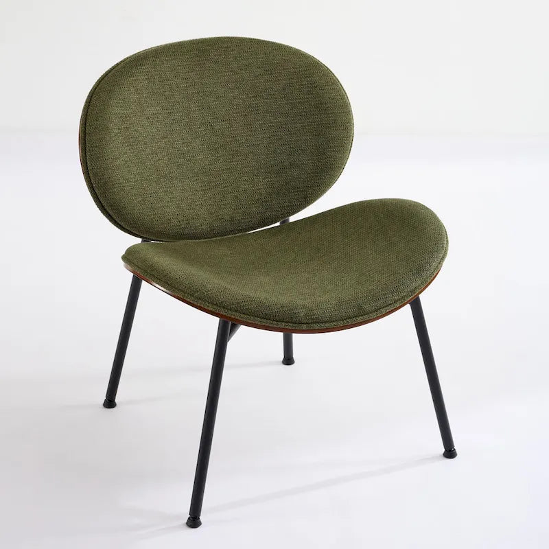 Fauteuil d'appoint en cuir PU vert / orange / noir / rouge haricot, siège unique