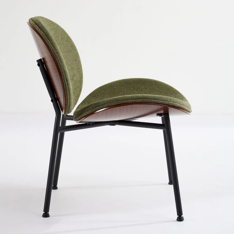 Fauteuil d'appoint en cuir PU vert / orange / noir / rouge haricot, siège unique