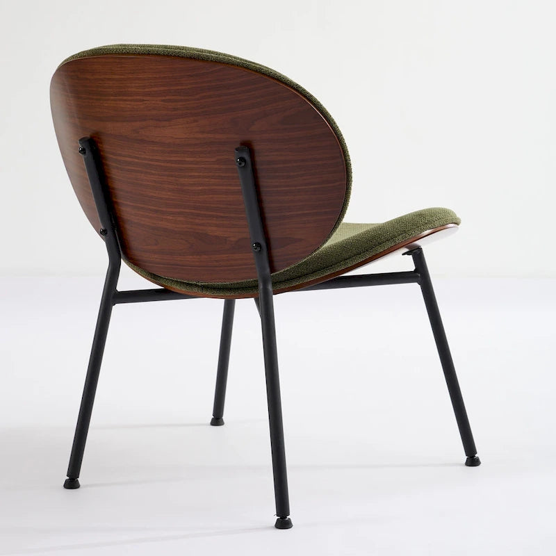 Fauteuil d'appoint en cuir PU vert / orange / noir / rouge haricot, siège unique