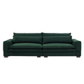 Canapé 2 places vert / noir mat / beige rembourré, style scandinave