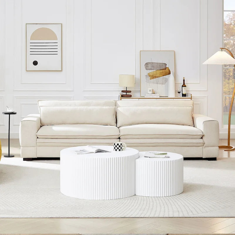 Canapé 2 places vert / noir mat / beige rembourré, style scandinave