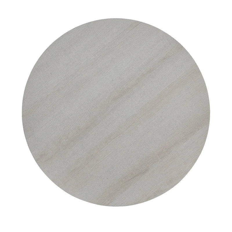 Table d'appoint ronde blanche/anthracite avec étagère de rangement