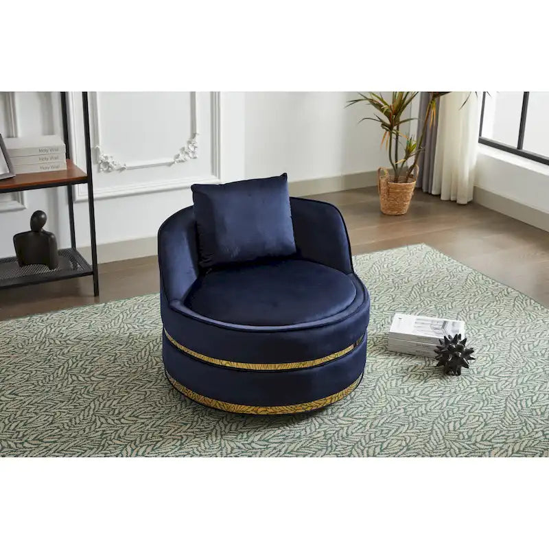 Fauteuil pivotant en velours Taupe / Rose / Bleu / Vert, une place