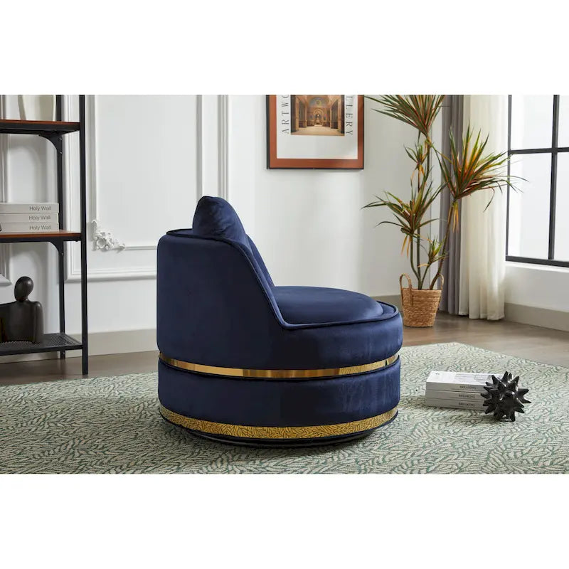Fauteuil pivotant en velours Taupe / Rose / Bleu / Vert, une place