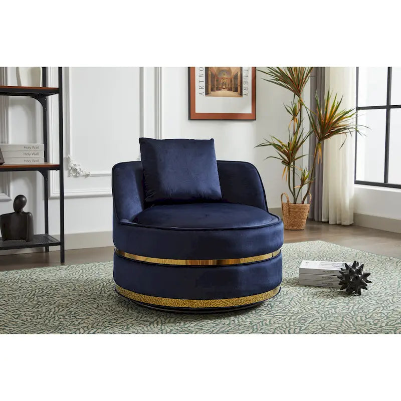 Fauteuil pivotant en velours Taupe / Rose / Bleu / Vert, une place