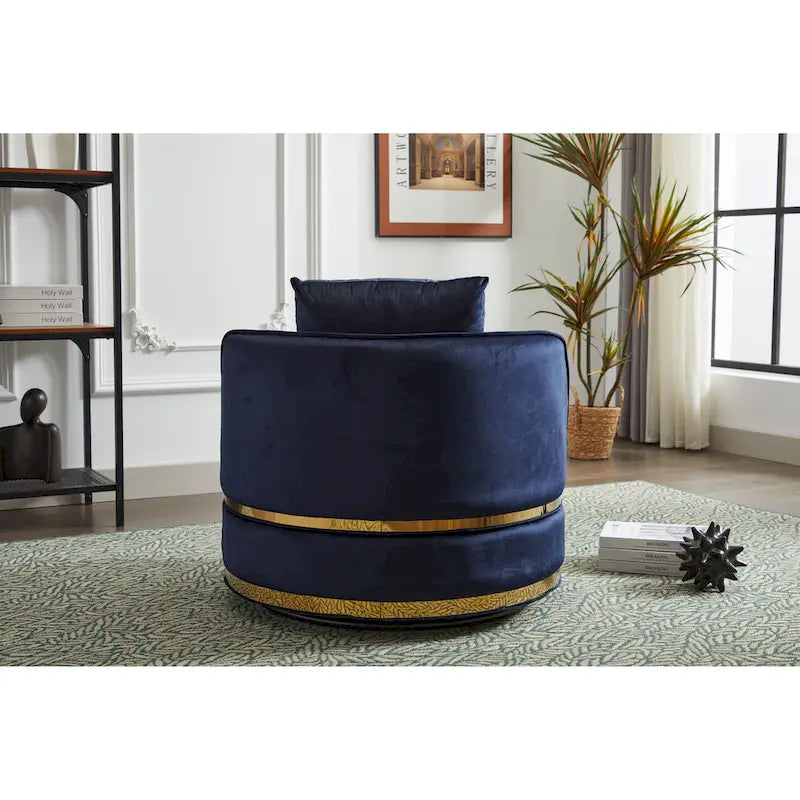 Fauteuil pivotant en velours Taupe / Rose / Bleu / Vert, une place