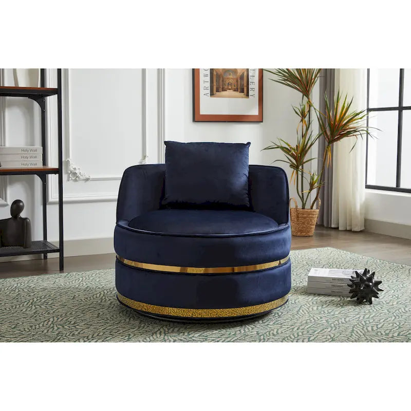 Fauteuil pivotant en velours Taupe / Rose / Bleu / Vert, une place