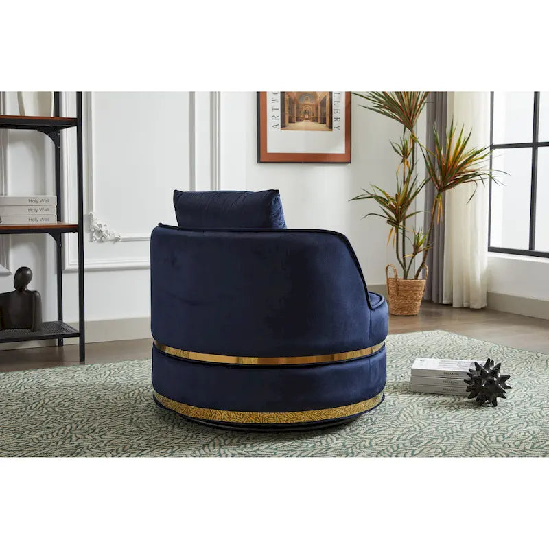 Fauteuil pivotant en velours Taupe / Rose / Bleu / Vert, une place