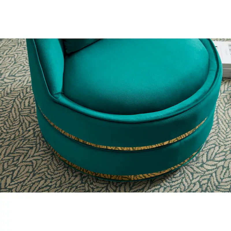 Fauteuil pivotant en velours Taupe / Rose / Bleu / Vert, une place