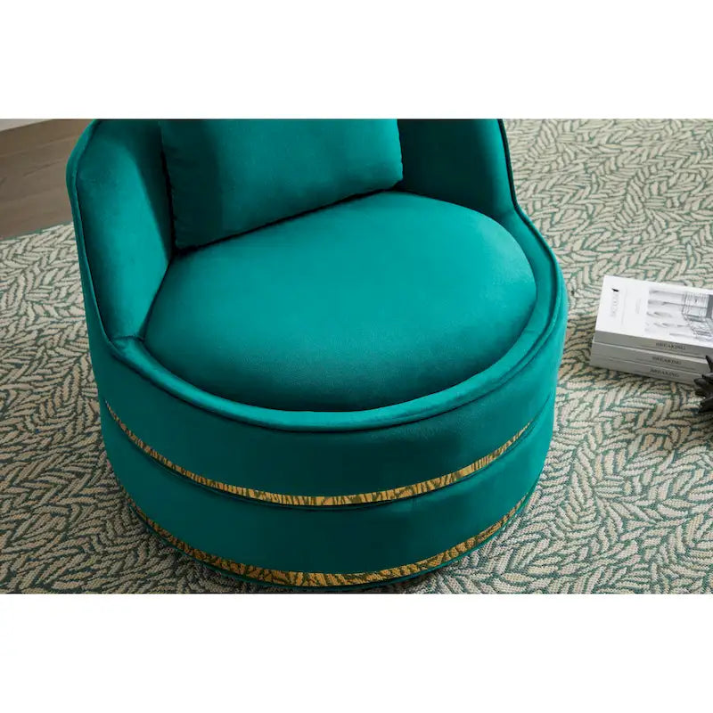 Fauteuil pivotant en velours Taupe / Rose / Bleu / Vert, une place