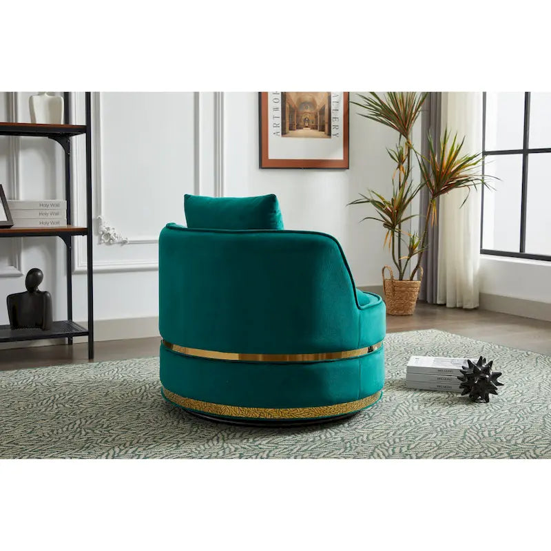 Fauteuil pivotant en velours Taupe / Rose / Bleu / Vert, une place