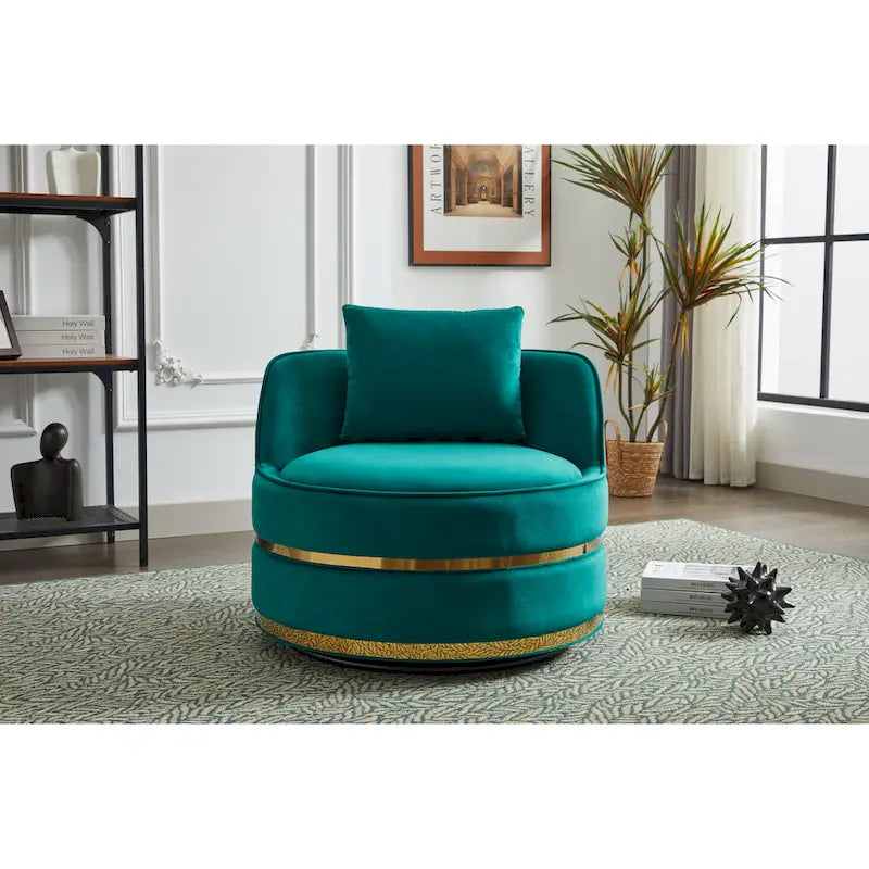 Fauteuil pivotant en velours Taupe / Rose / Bleu / Vert, une place