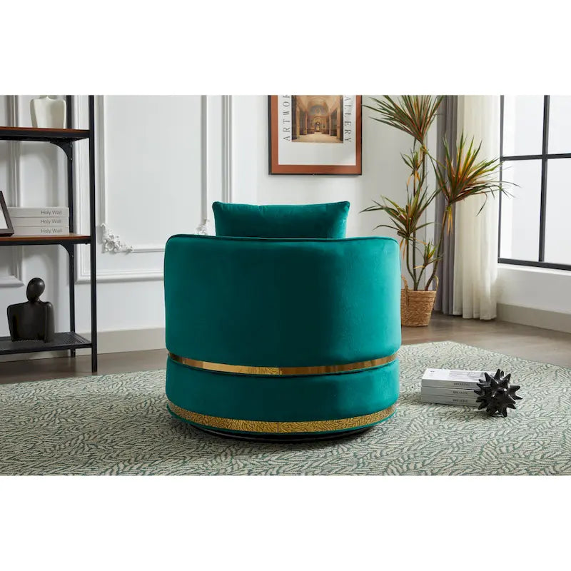 Fauteuil pivotant en velours Taupe / Rose / Bleu / Vert, une place