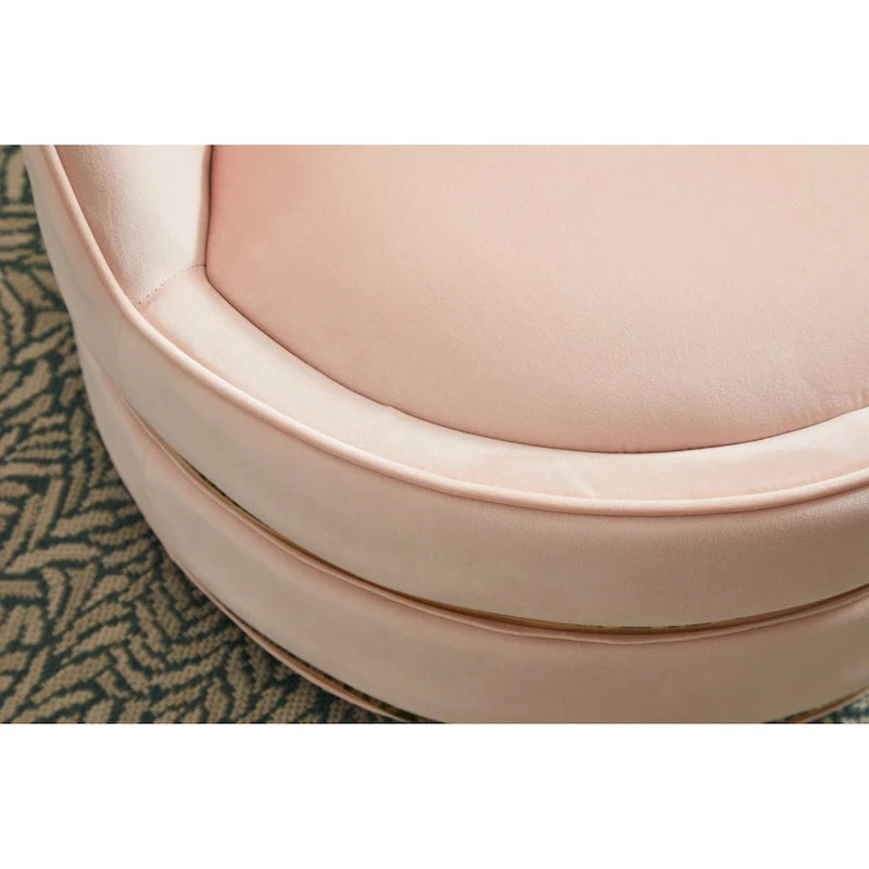 Fauteuil pivotant en velours Taupe / Rose / Bleu / Vert, une place