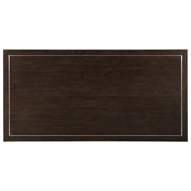 Bureau de direction monoposte, 7 tiroirs, en bois foncé