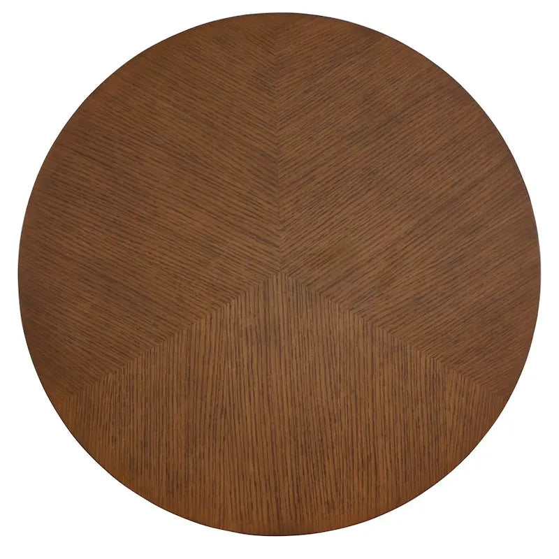 Table d'appoint ronde à 2 niveaux, marron, 67,3 cm