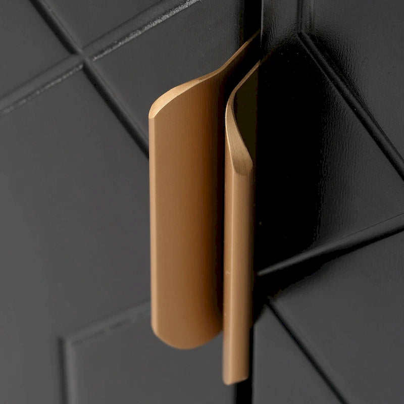 Meuble TV scandinave blanc/noir avec portes et étagères, compatible avec les téléviseurs jusqu'à 70 pouces