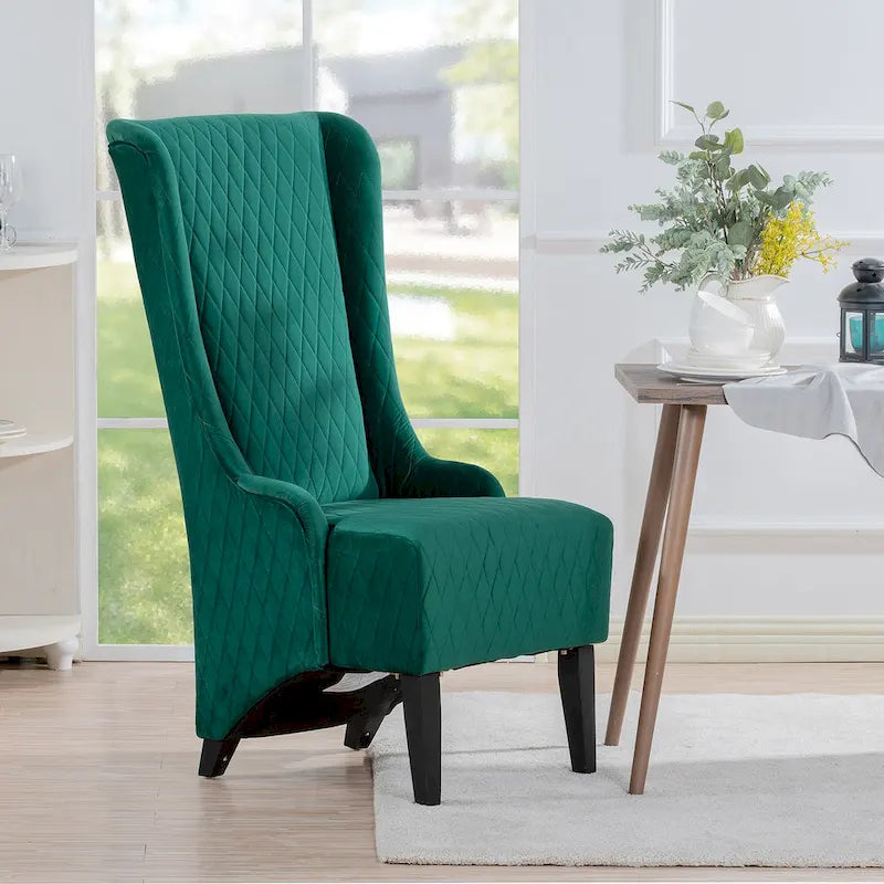 Fauteuil d'appoint rembourré avec pouf, pieds en bouleau – Siège unique, 7 coloris