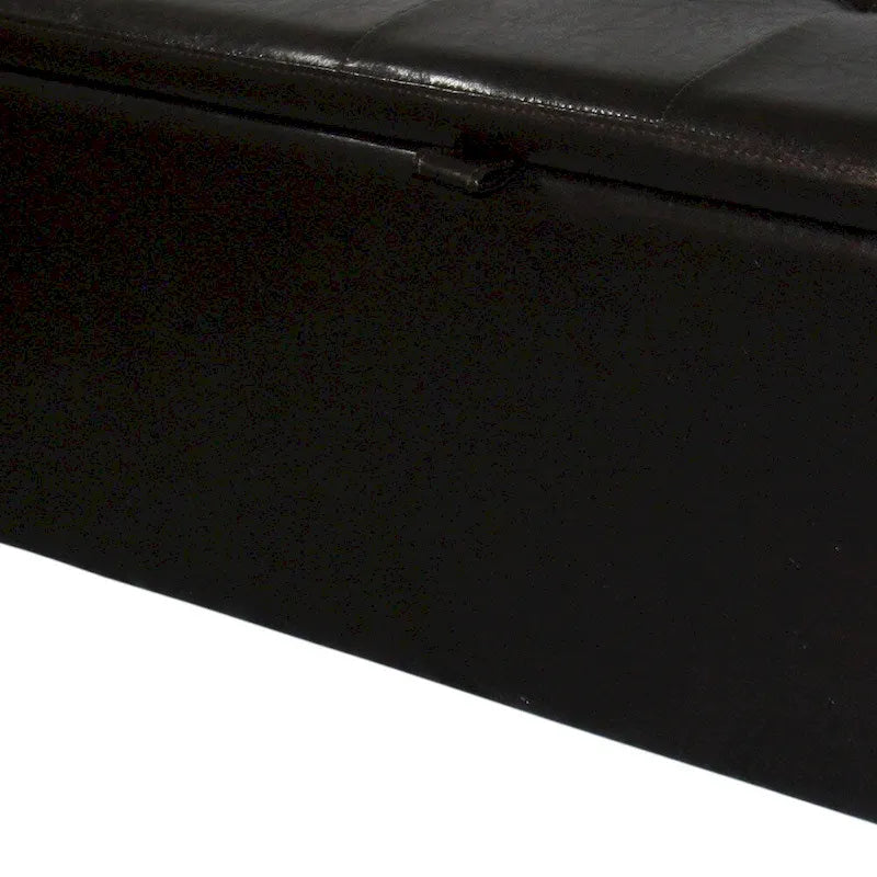 Banc de rangement en similicuir marron, 1-2 places