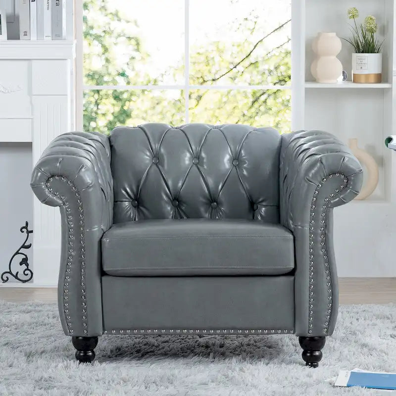 Fauteuil d'appoint individuel à accoudoirs roulés multicolore
