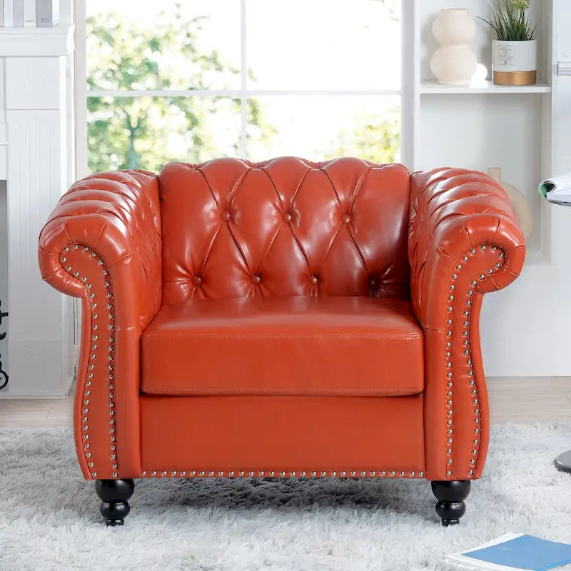 Fauteuil d'appoint individuel à accoudoirs roulés multicolore