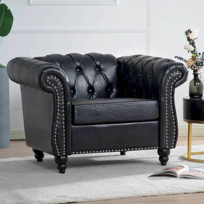 Fauteuil d'appoint individuel à accoudoirs roulés multicolore