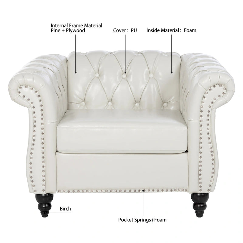 Fauteuil d'appoint individuel à accoudoirs roulés multicolore