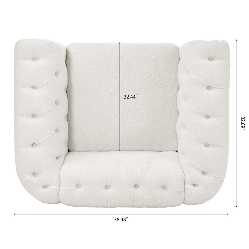 Fauteuil d'appoint individuel à accoudoirs roulés multicolore