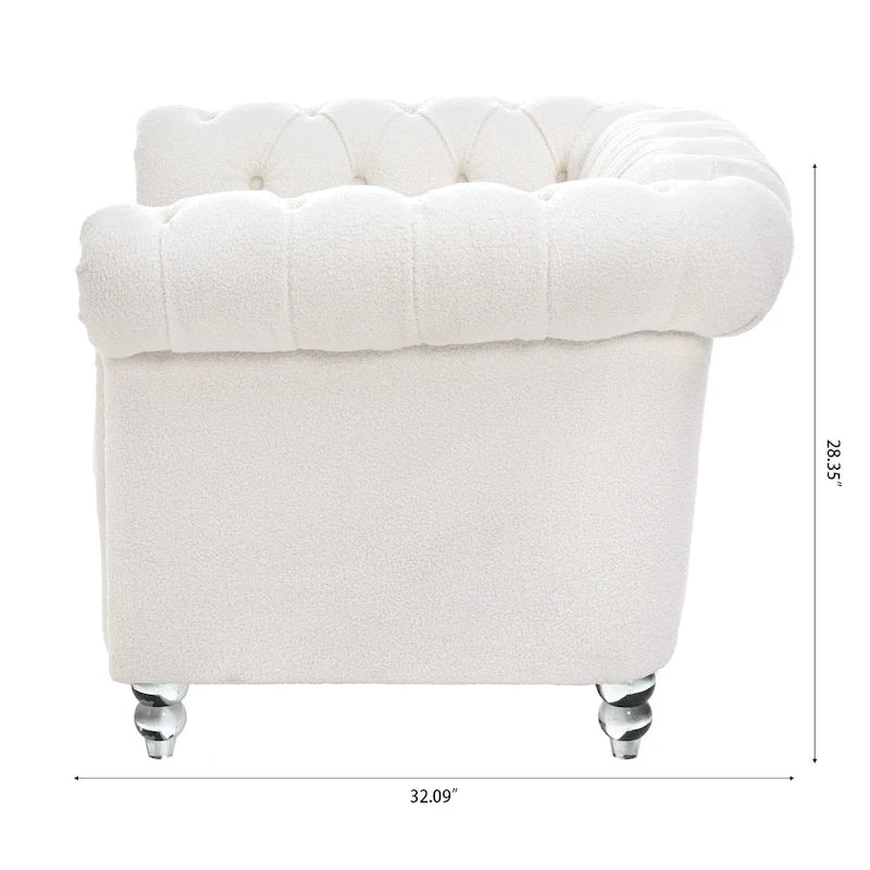 Fauteuil d'appoint individuel à accoudoirs roulés multicolore