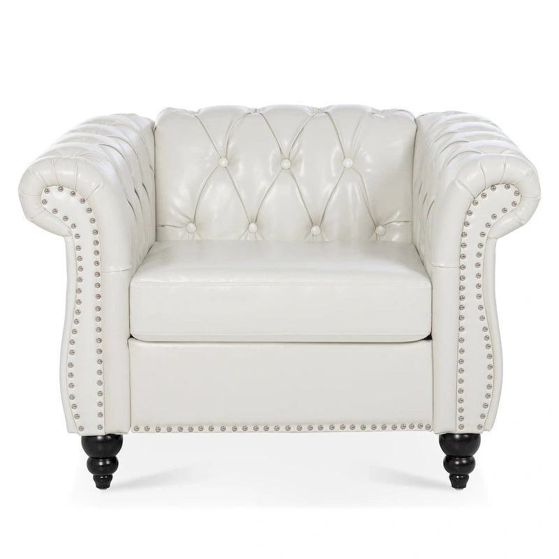 Fauteuil d'appoint individuel à accoudoirs roulés multicolore