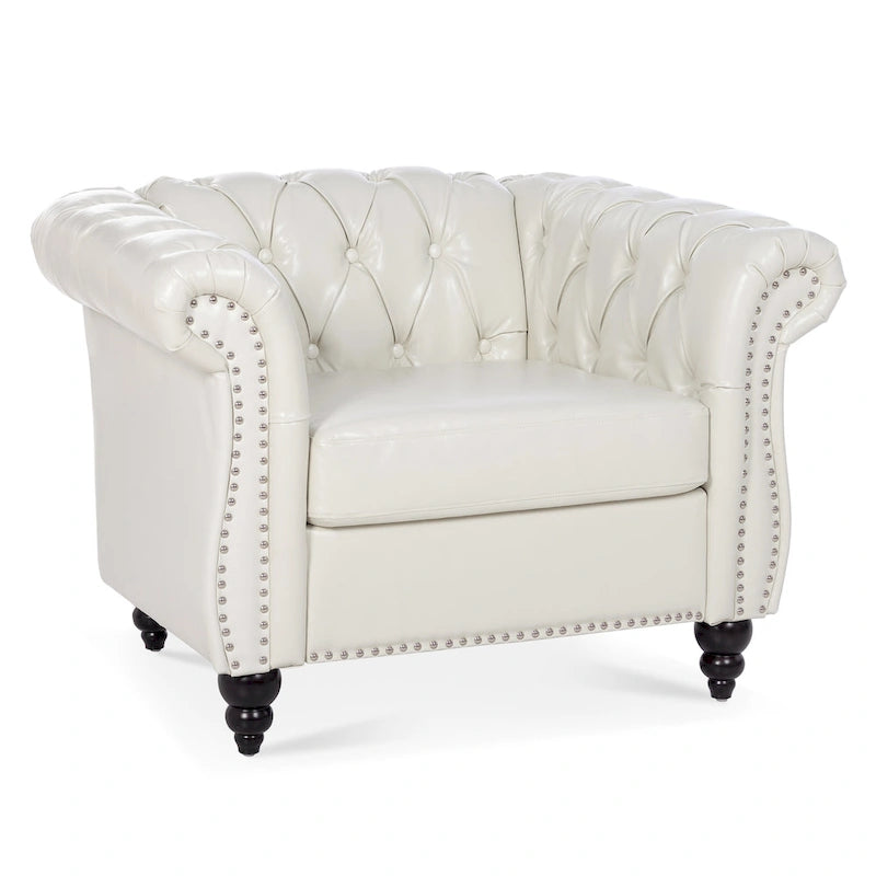 Fauteuil d'appoint individuel à accoudoirs roulés multicolore