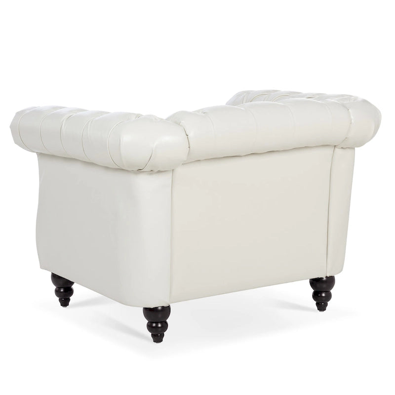 Fauteuil d'appoint individuel à accoudoirs roulés multicolore
