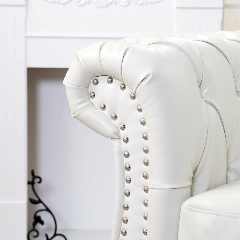 Fauteuil d'appoint individuel à accoudoirs roulés multicolore