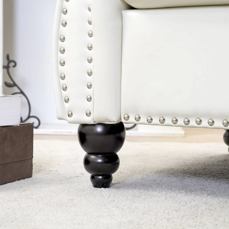 Fauteuil d'appoint individuel à accoudoirs roulés multicolore