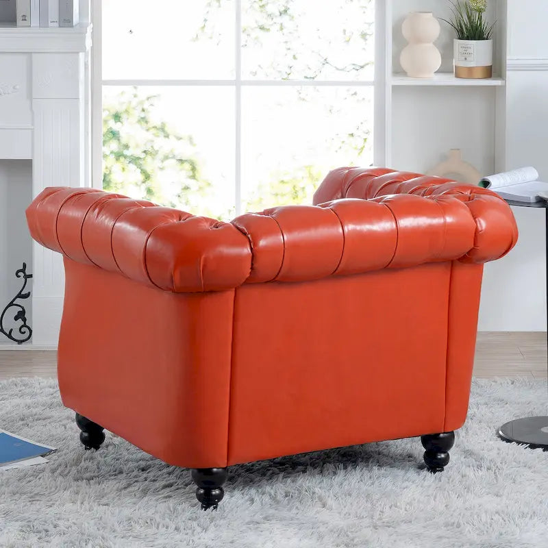 Fauteuil d'appoint individuel à accoudoirs roulés multicolore