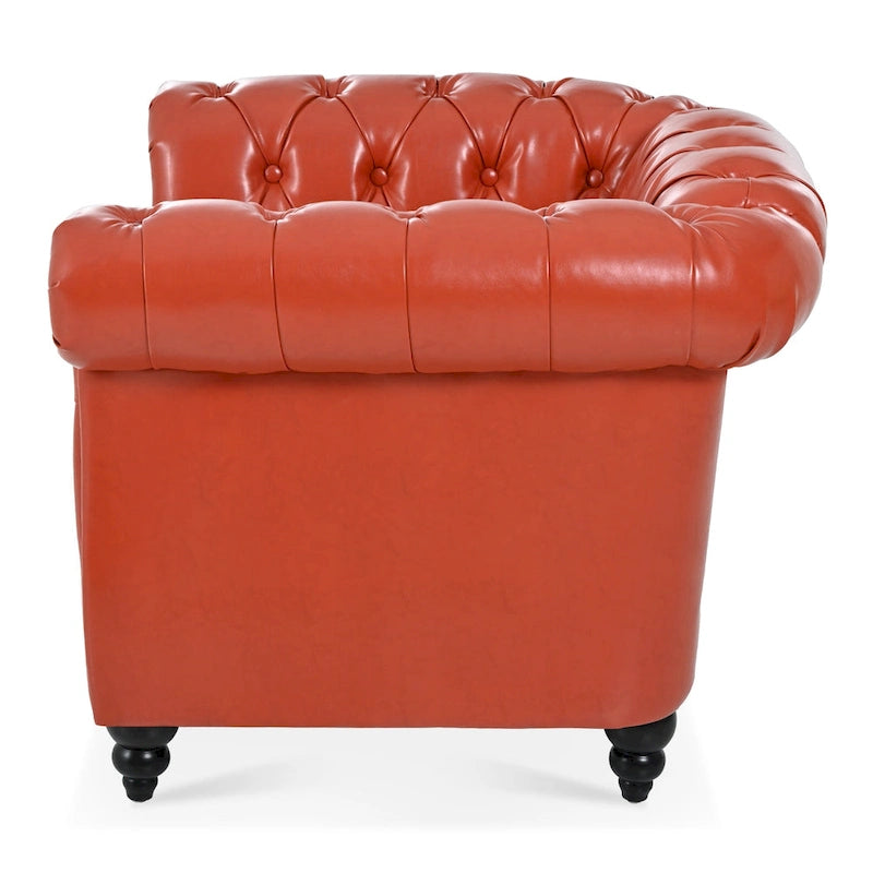 Fauteuil d'appoint individuel à accoudoirs roulés multicolore