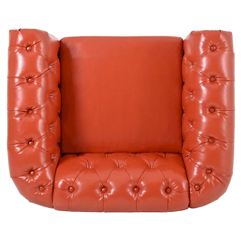 Fauteuil d'appoint individuel à accoudoirs roulés multicolore