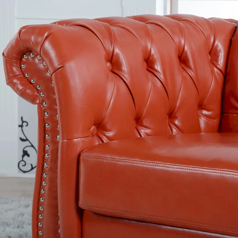 Fauteuil d'appoint individuel à accoudoirs roulés multicolore