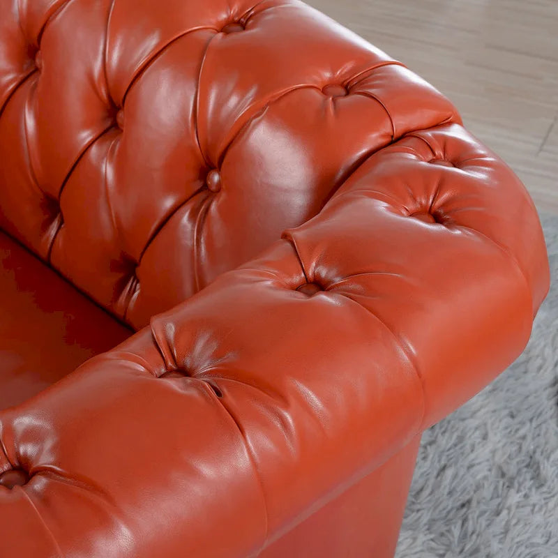 Fauteuil d'appoint individuel à accoudoirs roulés multicolore