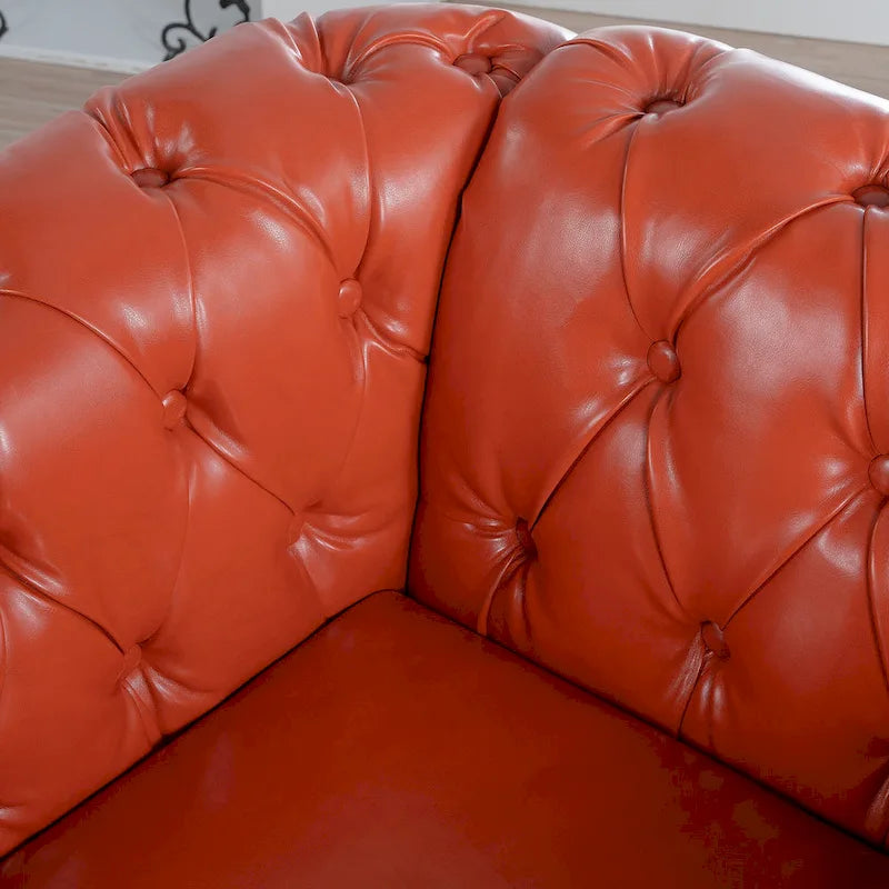 Fauteuil d'appoint individuel à accoudoirs roulés multicolore