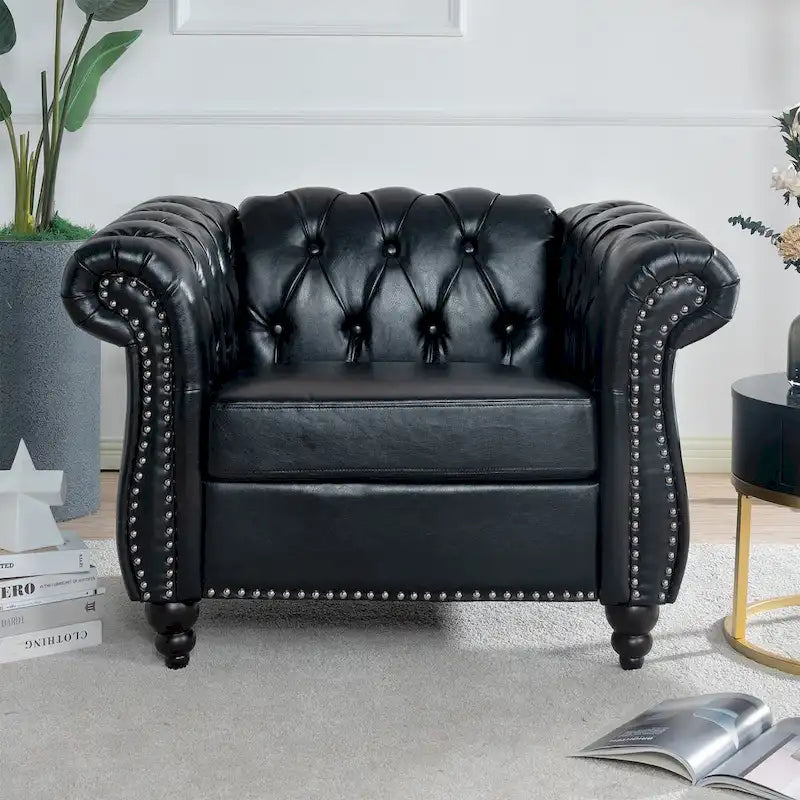 Fauteuil d'appoint individuel à accoudoirs roulés multicolore
