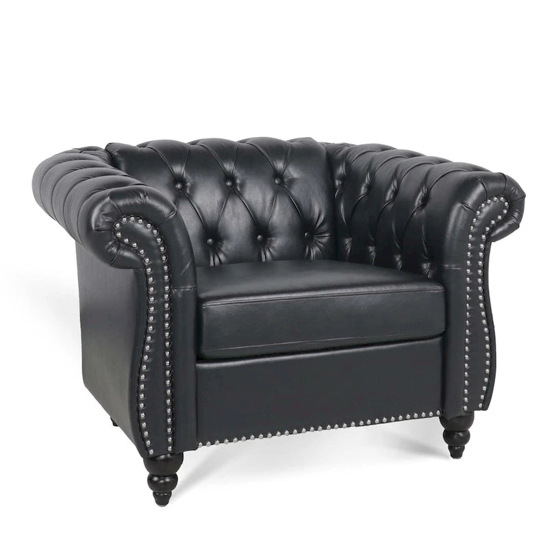 Fauteuil d'appoint individuel à accoudoirs roulés multicolore